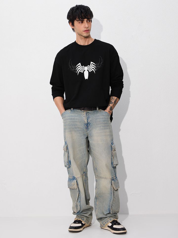 Marvel Comics Venom Logo Oversized Sweatshirt for Men