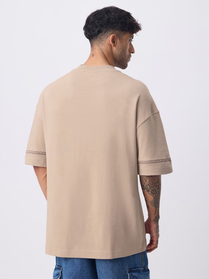 Men's Super Oversized Fit Graphic Tee with Hammer