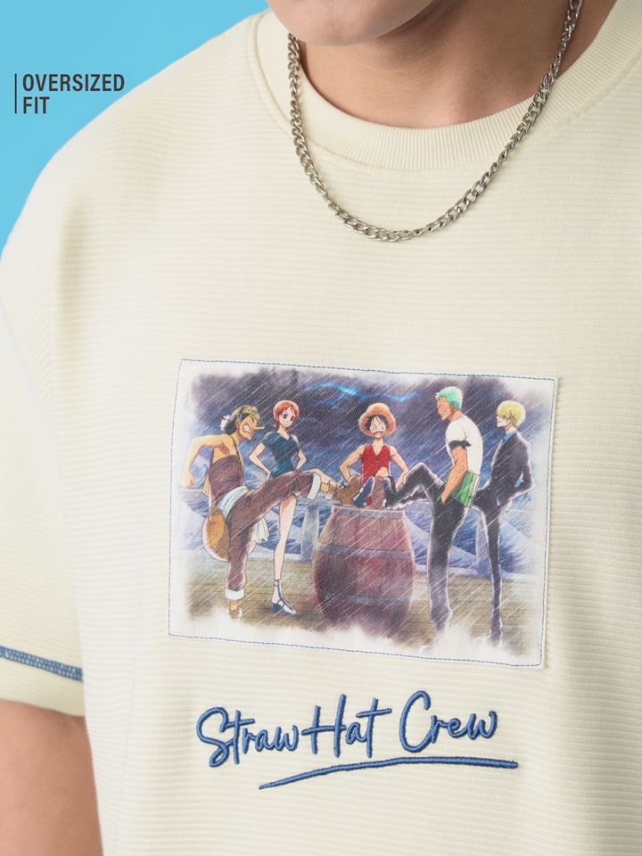 Straw Hat Crew Graphic Print Oversized T-Shirt