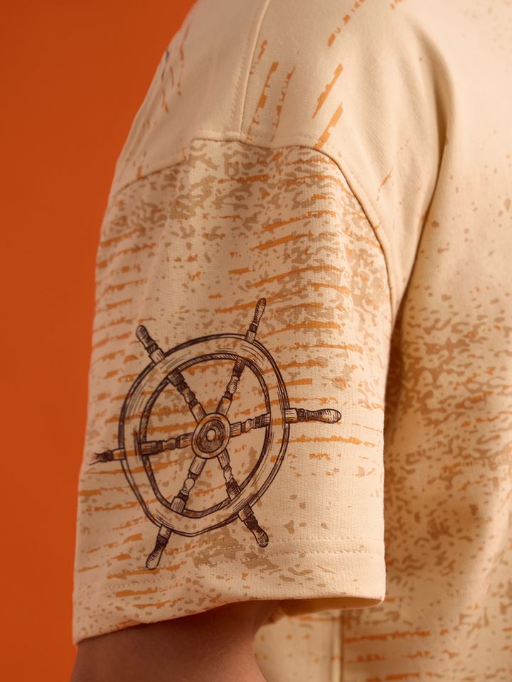 Oversized Vintage Graphic T-Shirt | Cream Streetwear